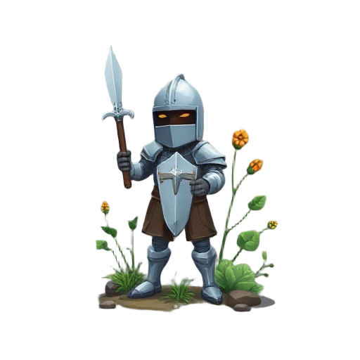 nature medieval knight plants