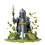 nature medieval knight plants
