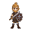 warrior with sword and shield