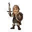 warrior with sword and shield