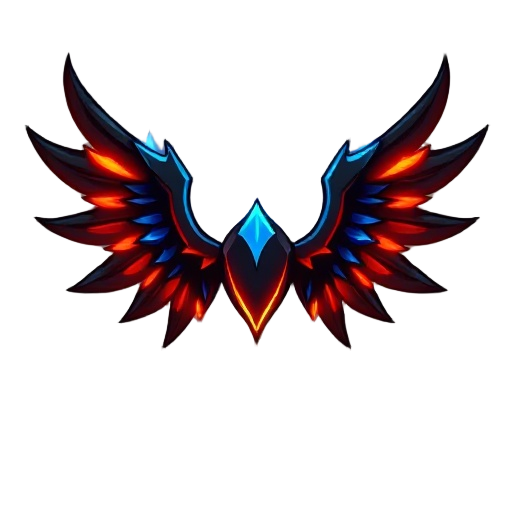 fire wings gladiator glow black and blue