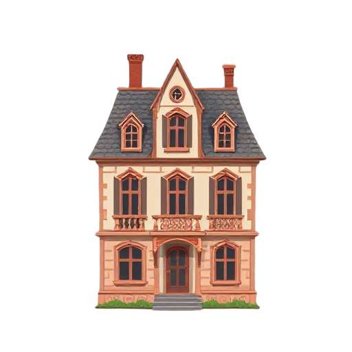 generate a stylized wallpaper texture of an 1880s french house