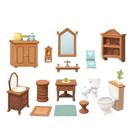 furniture and bathroom props from a beautiful late 17th century house