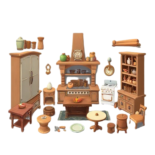 furniture and kitchen props from a beautiful late 17th century house
