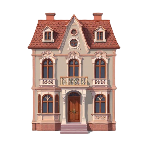 generate a stylized wallpaper texture of an 1880s french house