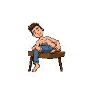 personagem somente de cueca, humanizado, sem pelos, corpo definido