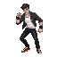 sweetshirt wearing young fighter men black jean, ıdle pose for the add game hand down 