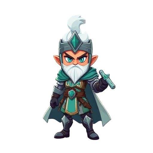 a stylized 2d pixel-art character portrait of a tactical warrior inspired by chess and elemental powers. the character is a wind-aligned knight from the 'knightborn nomads' faction, wearing light silv
