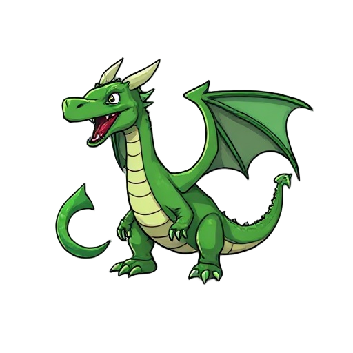 gere um dragão verde