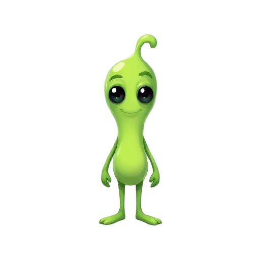 a cute green slime