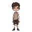 age: 12 years old, but looks younger due to his thinness and difficult life  body type: thin, almost fragile, with prominent collarbones and shoulder blades  missing arm: the left arm is missing just 
