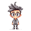 a guy's head with glasses and ponytail 