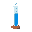 science laboratory test tube of blue liquid