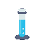 science laboratory test tube of blue liquid