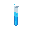 science laboratory test tube of blue liquid