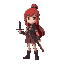 girl, red hair and a sword