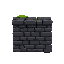 dark gray stone bricks pixle art side view tile with moss and flat darker gray top brick flat tileset no 3d only 2d