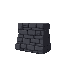 dark gray stone bricks pixle art side view 