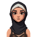 desert female with black head scarf