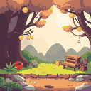 create a clean background image for a 2d adventure pixel art cosy game.