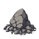 8bit boulder messy rubble debris