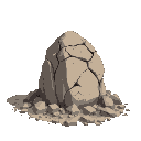8bit boulder messy rubble debris
