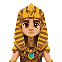 desert pharaoh with golden armour