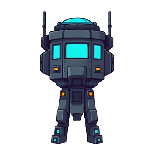can you please dsign a turret from the top view for a cyberpunk tower defence pixel