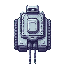 defensive turret  with guns pocking out pixel