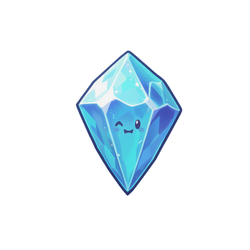 blue magic crystal that can shoot blast pixel