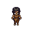 a tarzan looking pixel character whos face is not to visible jumping seprite 