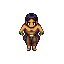 in pixels a tarzan like character whos face does not need to be visible (eyes, nose,etc. ) and its running and jumping 