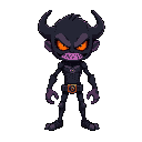 crie um vilão , que parece um virus de computador , ele puxa pra tons de roxo , ele é encapuzado preto , e levita , parece um fanstama , ele tem um cajado em uma mão com um simbolo de divisão 