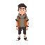 make please character for my 2d game its my first game i want make a game where you are civilian normal people who can have own clothes and he need to back to his planet and fight with slimes or farm slimes he can do everything he want with slimes