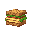 minecraft vanilla-styled sandwich high-detailed