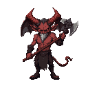 butcher demon, with axe, diablo-inspired