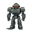 a military robot with rectangular shapes