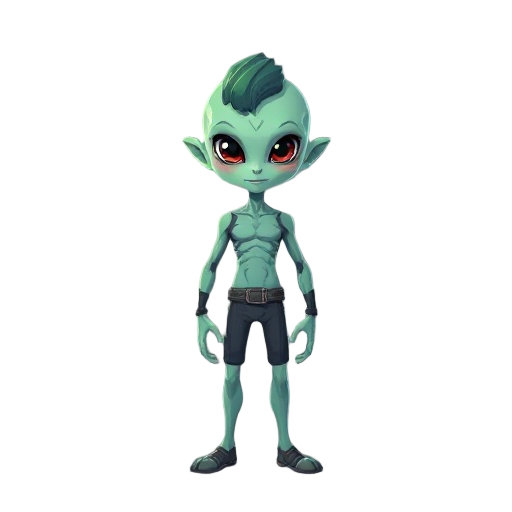 young male alien boy