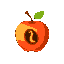 cute small rotten apple with a worm digging a hole through it 