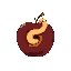 rotten dark perished apple with a beige worm digging a hole through it , beige worm all around the apple, beige worm wrapping the apple