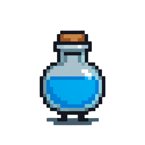cria uma poçao para mim 2d em pixel arte de diferenças posiçoes imagem animada