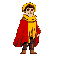guy with red mantle, and yellow bufanda