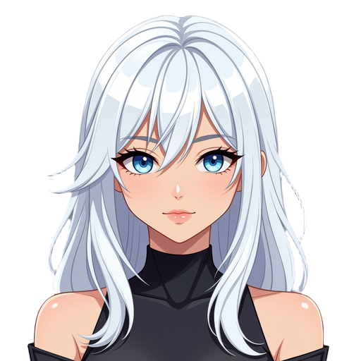 anime girl with white hair