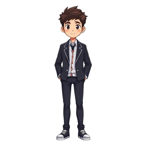 sena the main character for my game. he is a 17 year old high school student and wears blazer uniform