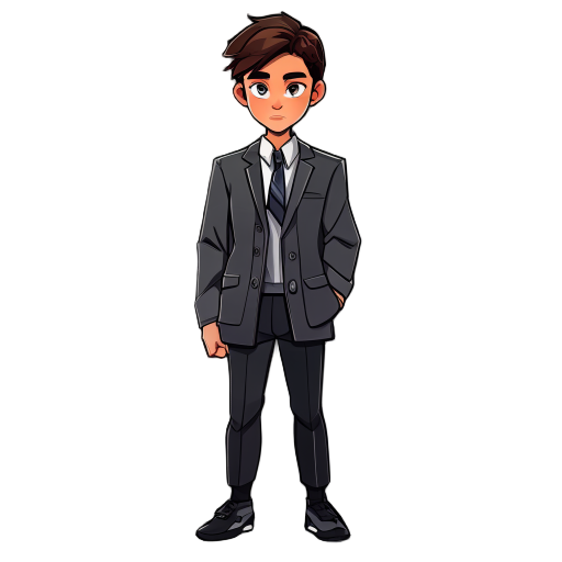 sena the main character for my game. he is a high school student and wears blazer uniform
