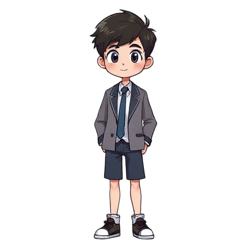 sena the main character for my game. he is a high school student and wears blazer uniform