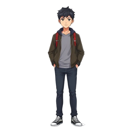 highschool male japanese student