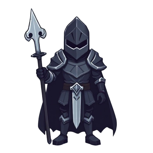 pixep classic dark fantasy knight for pixel mobile game mid detapization normal proportion 