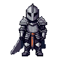 pixep classic dark fantasy knight for pixel mobile game mid detapization normal proportion 