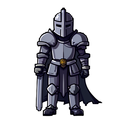 pixep classic dark fantasy knight for pixel mobile game mid detapization normal proportion 